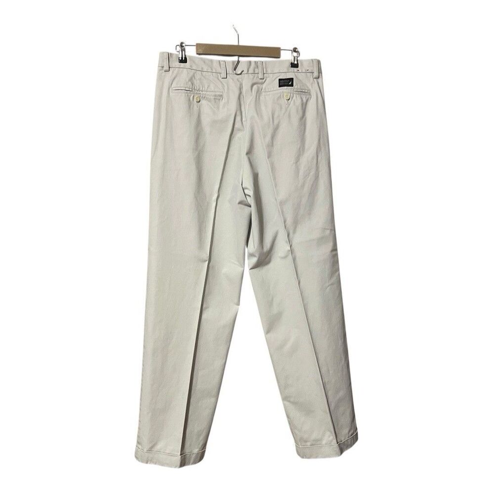 Nautica Mens Size 36 X 32 Classic Fit Pleated Front Beige Pants - Picture 3 of 5